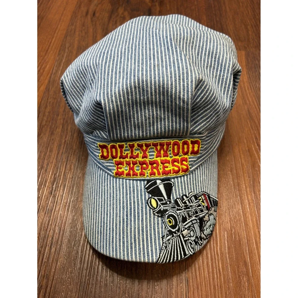 Dollywood Express Embroidery Train‎ Hat Cap Youth 100% Cotton Blue White